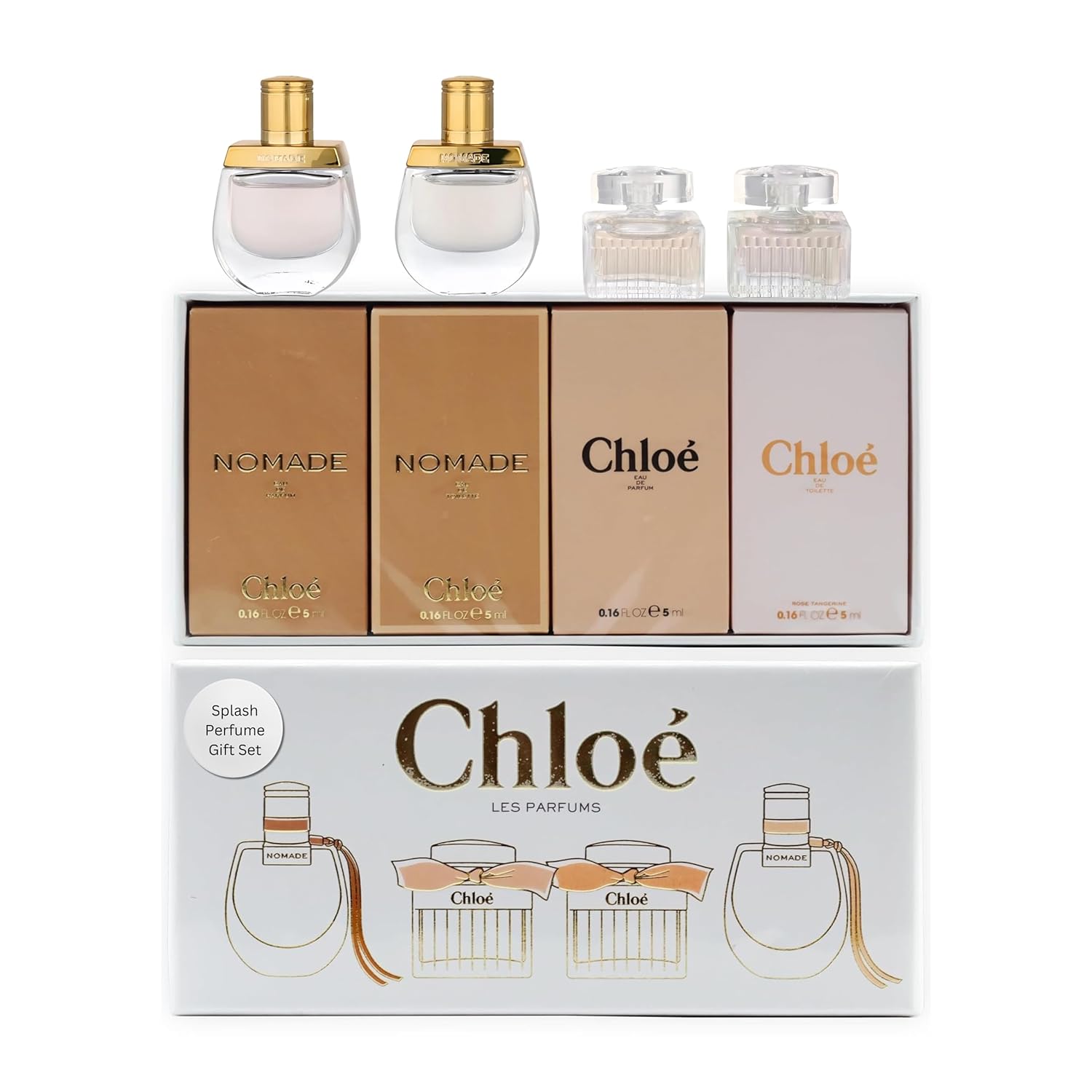 Chloe Mini Set Gift Set : Nomade EDT + Rose Tangerine EDT + EDP + Nomade EDP 0.16oz