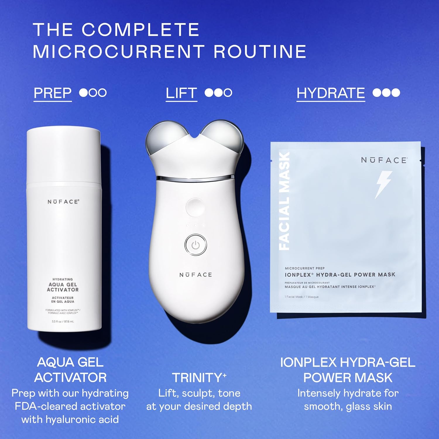 NuFACE Trinity PRO Facial Toning Device (includes 1.69 Oz Aqua Gel)