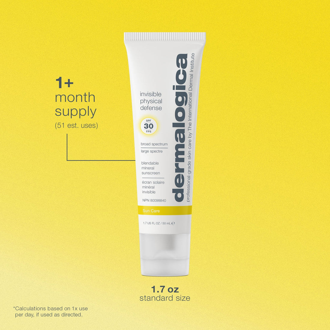 Dermalogica Invisible Physical Defense Sunscreen SPF 30 1.7 Oz