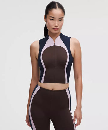 lululemon Ultralu Zip-Front Cropped Tank Top