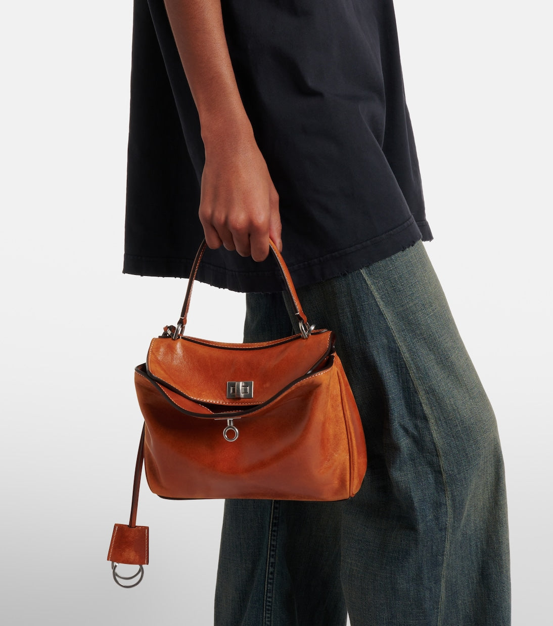 Balenciaga Rodeo Mini Leather Tote Bag
