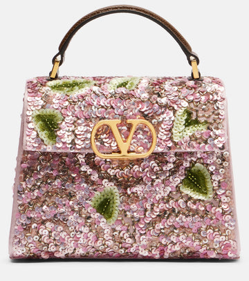 Valentino Garavani VSling Mini Sequined Top-Handle Bag - Pink