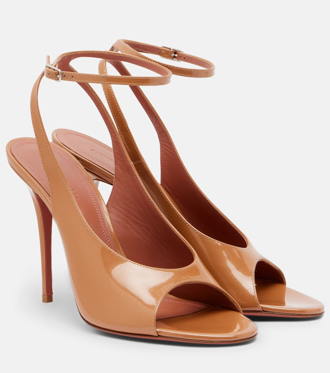 Amina Muaddi Anok Patent Leather Mules