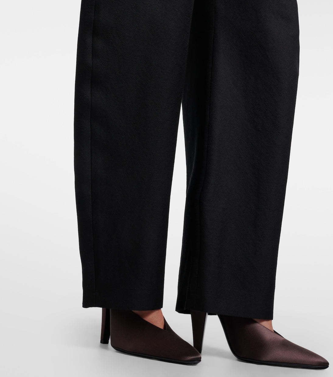 Alaia Cone Satin Mules