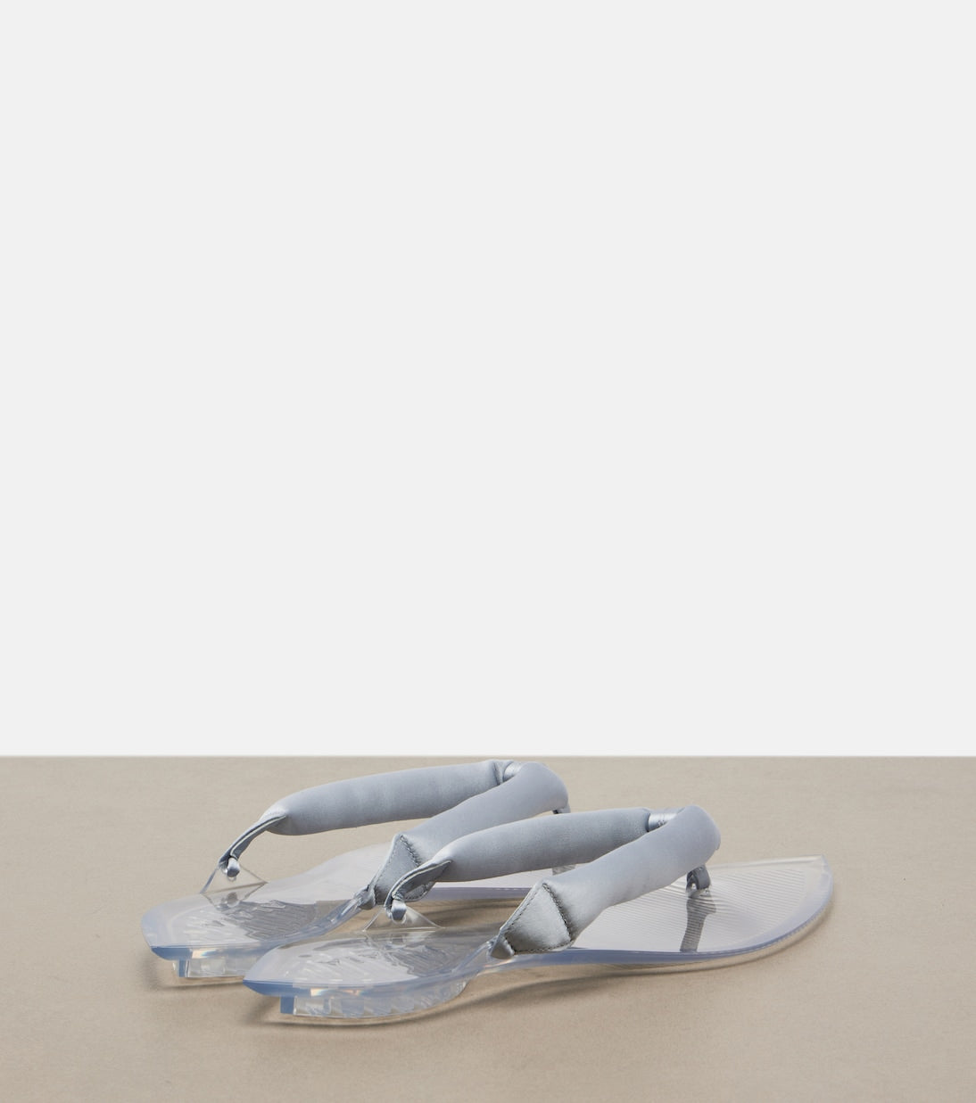 Alaia Invisible Satin Thong Sandals