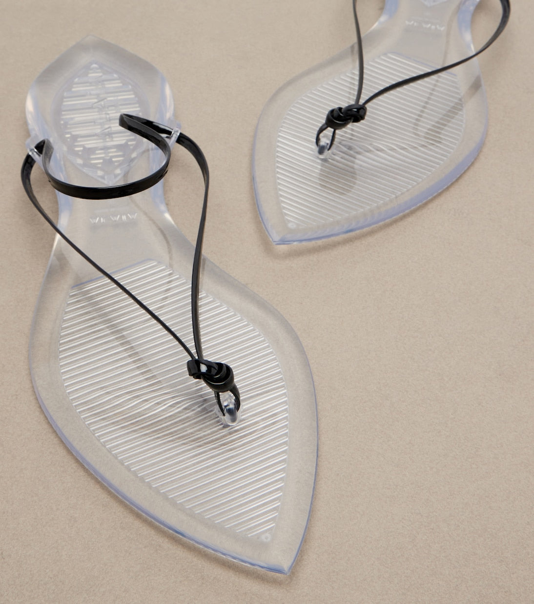 Alaia Invisible Leather Thong Sandals