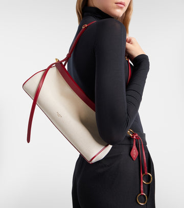 Alaia Le Click Medium Canvas Shoulder Bag