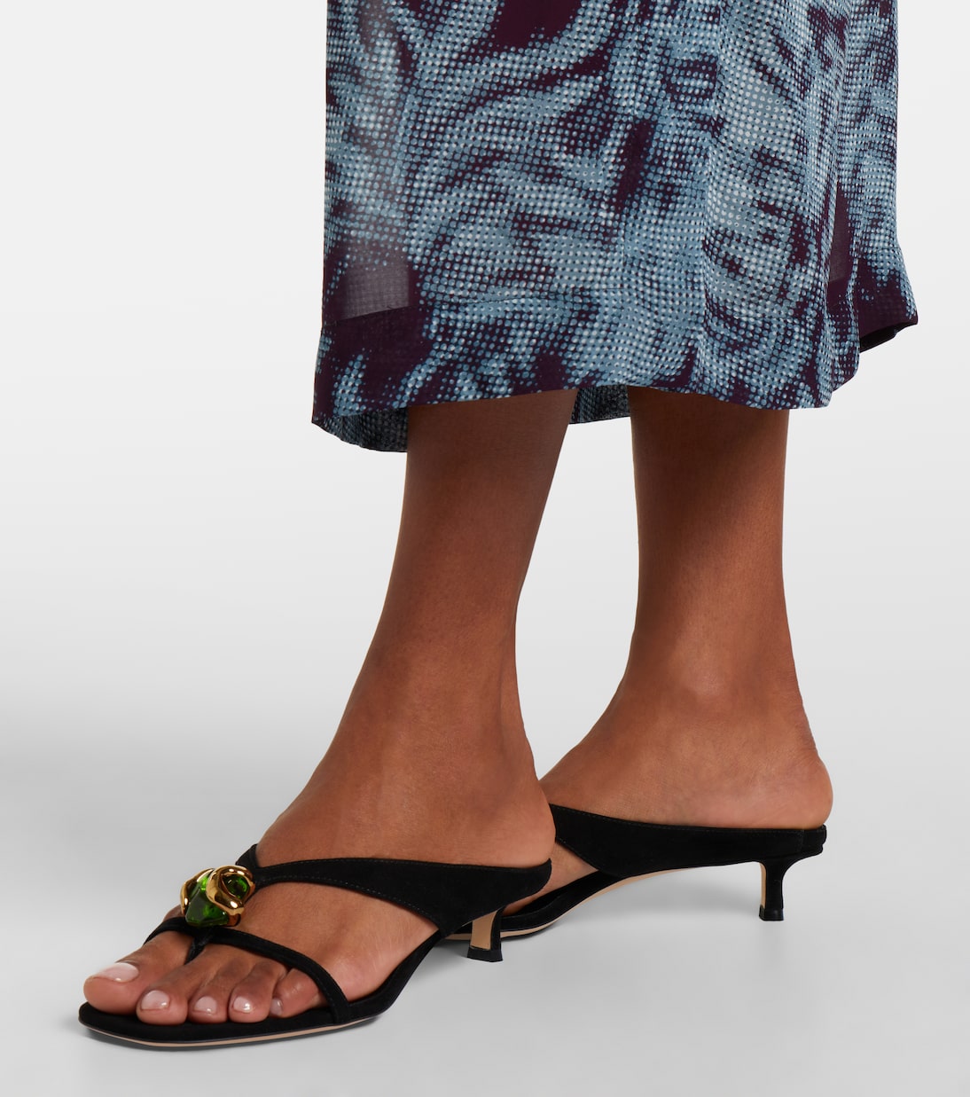 Jimmy Choo Emeri Stone Embellished Thong Sandals