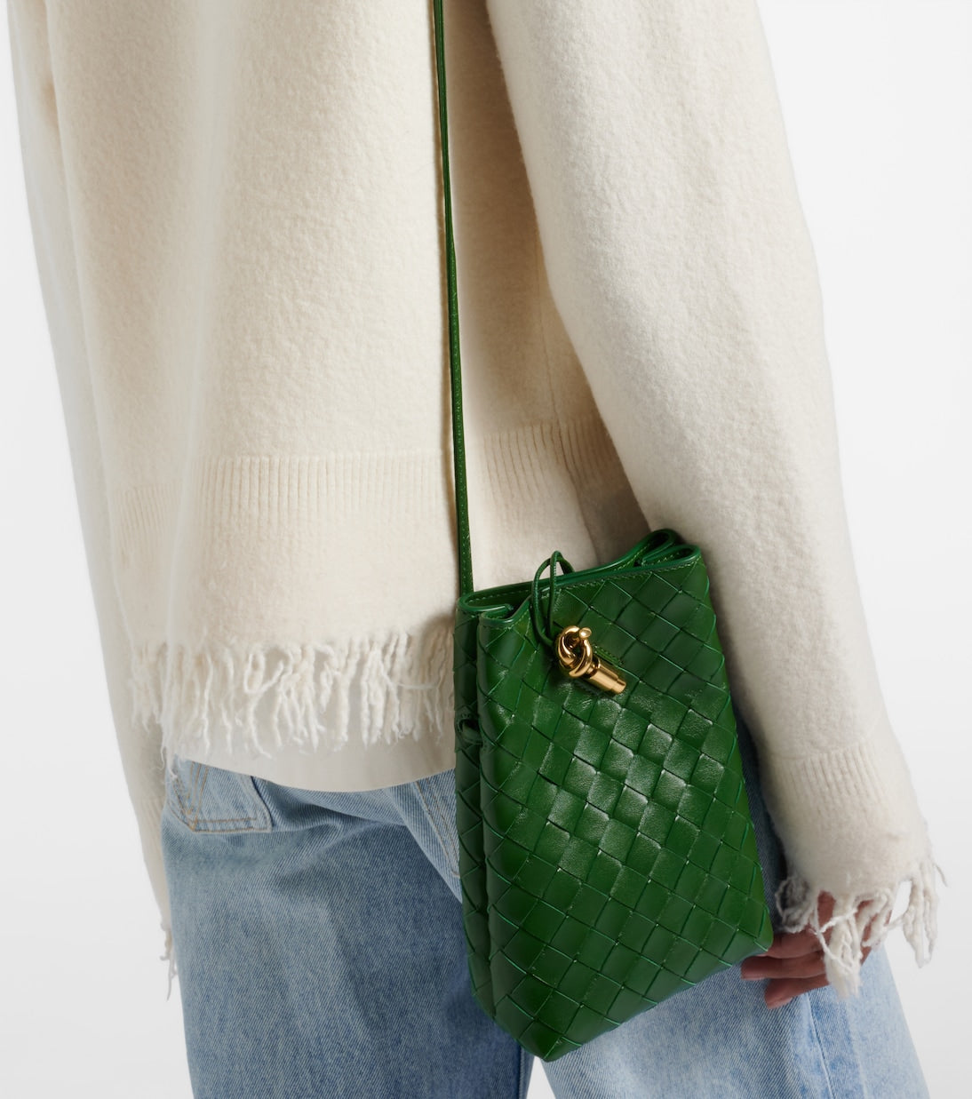 Bottega Veneta Andiamo Mini Leather Crossbody Bag