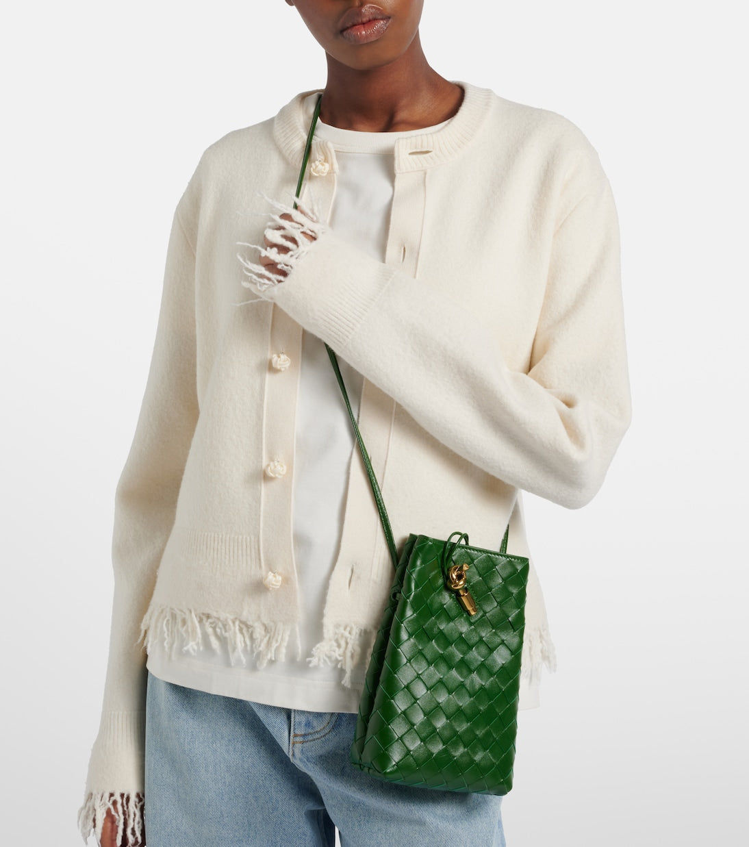 Bottega Veneta Andiamo Mini Leather Crossbody Bag