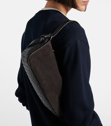 Bottega Veneta Nodo Small Suede Shoulder Bag