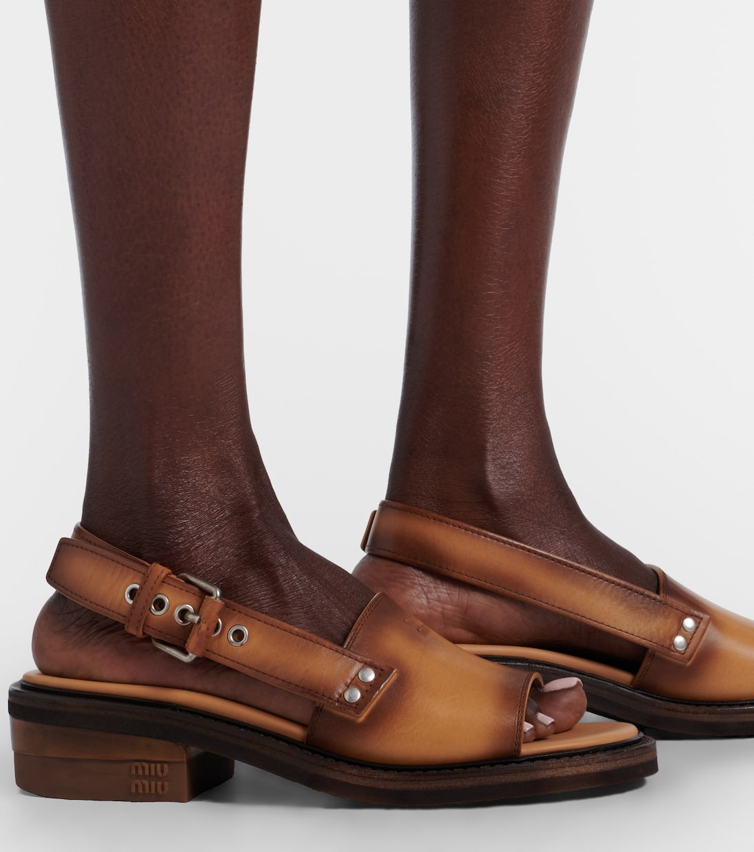 Miu Miu Leather Sandals