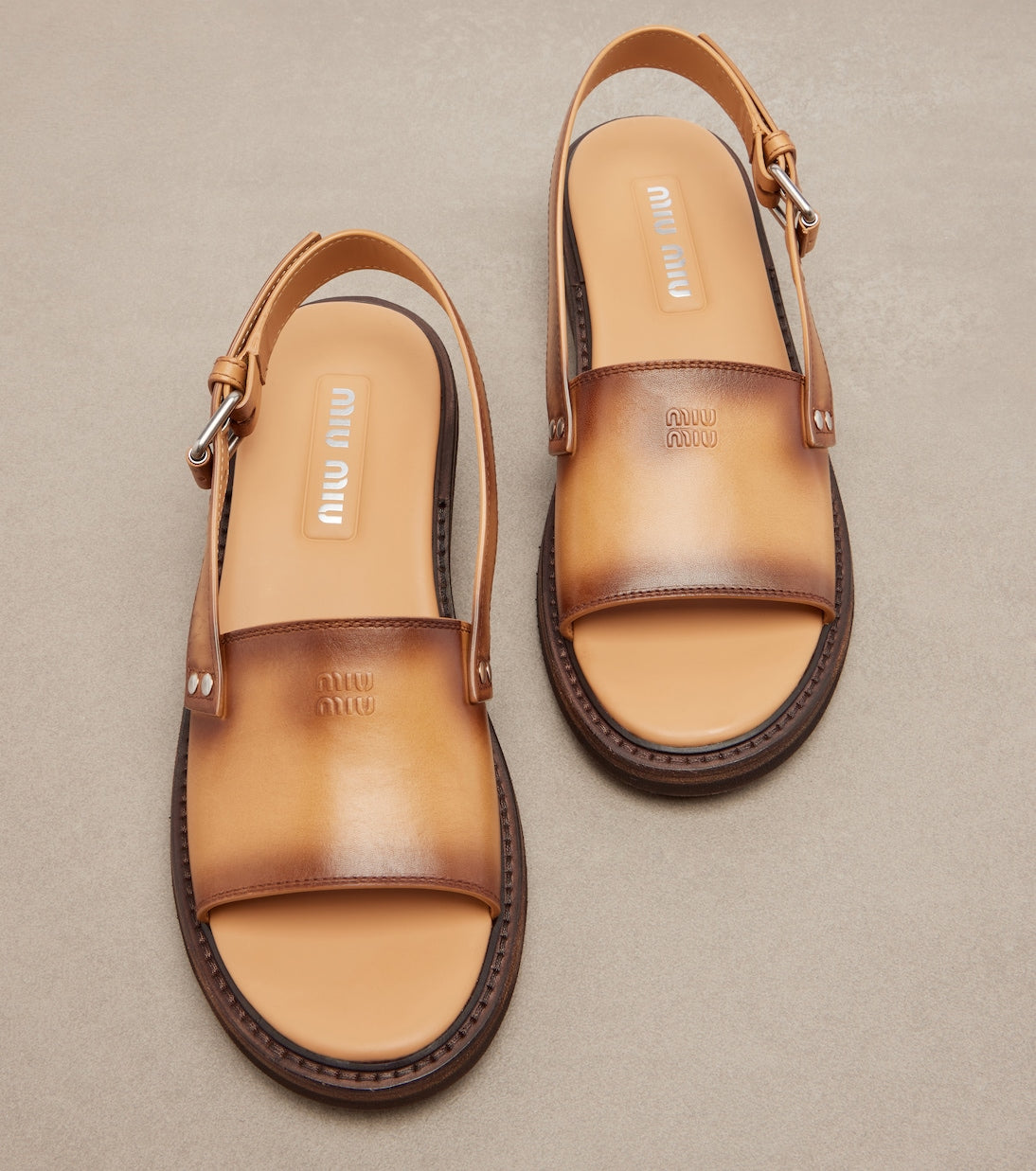 Miu Miu Leather Sandals