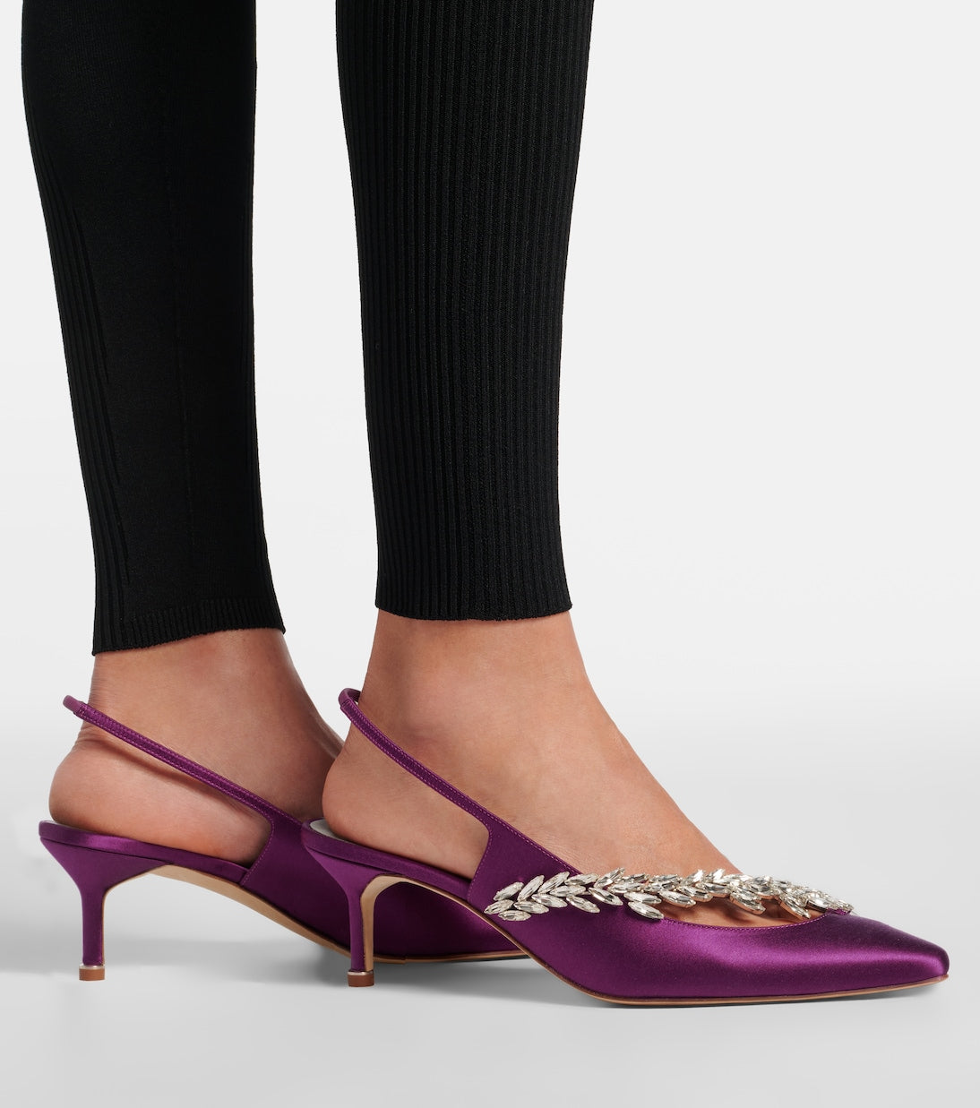 Balenciaga x Manolo Blahnik Satin Slingback Pumps