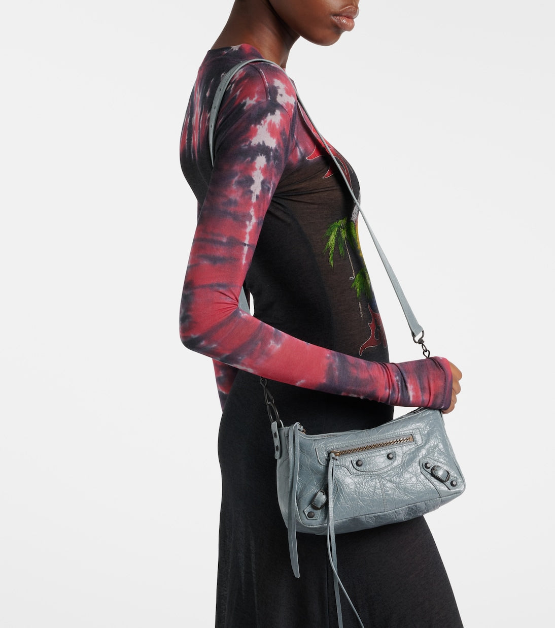 Balenciaga Le City Moto Mini Leather Shoulder Bag