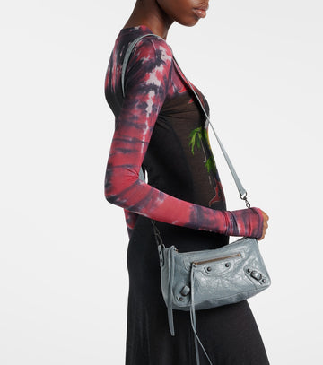 Balenciaga Le City Moto Mini Leather Shoulder Bag