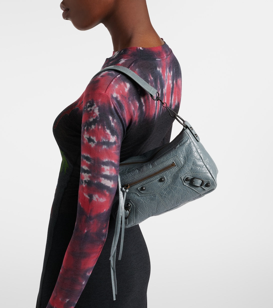 Balenciaga Le City Moto Mini Leather Shoulder Bag
