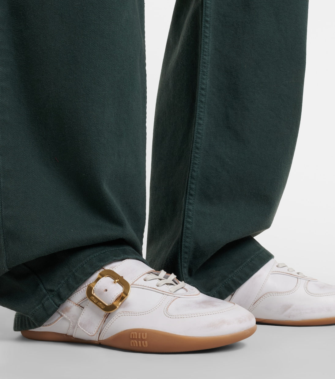 Miu Miu Gymnasium Leather Sneakers