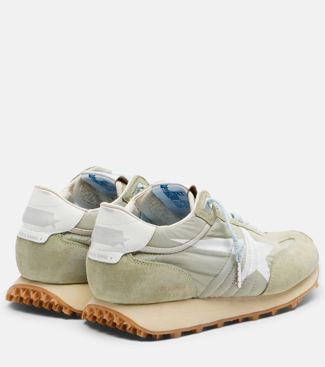 Golden Goose Running Marathon Suede Trimmed Sneakers