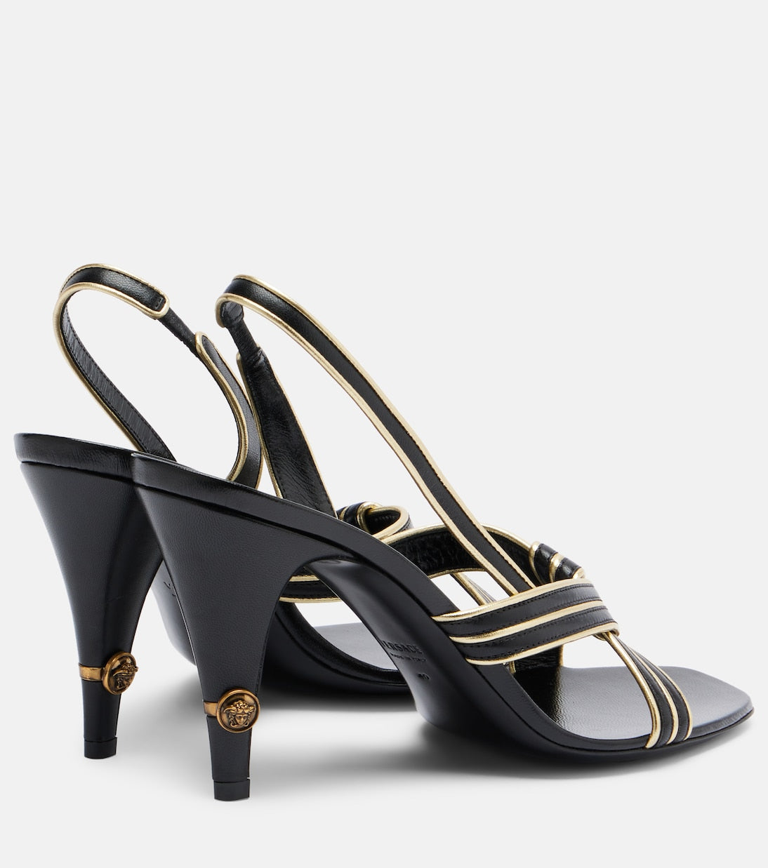 Versace Gianni Leather Slingback Sandals