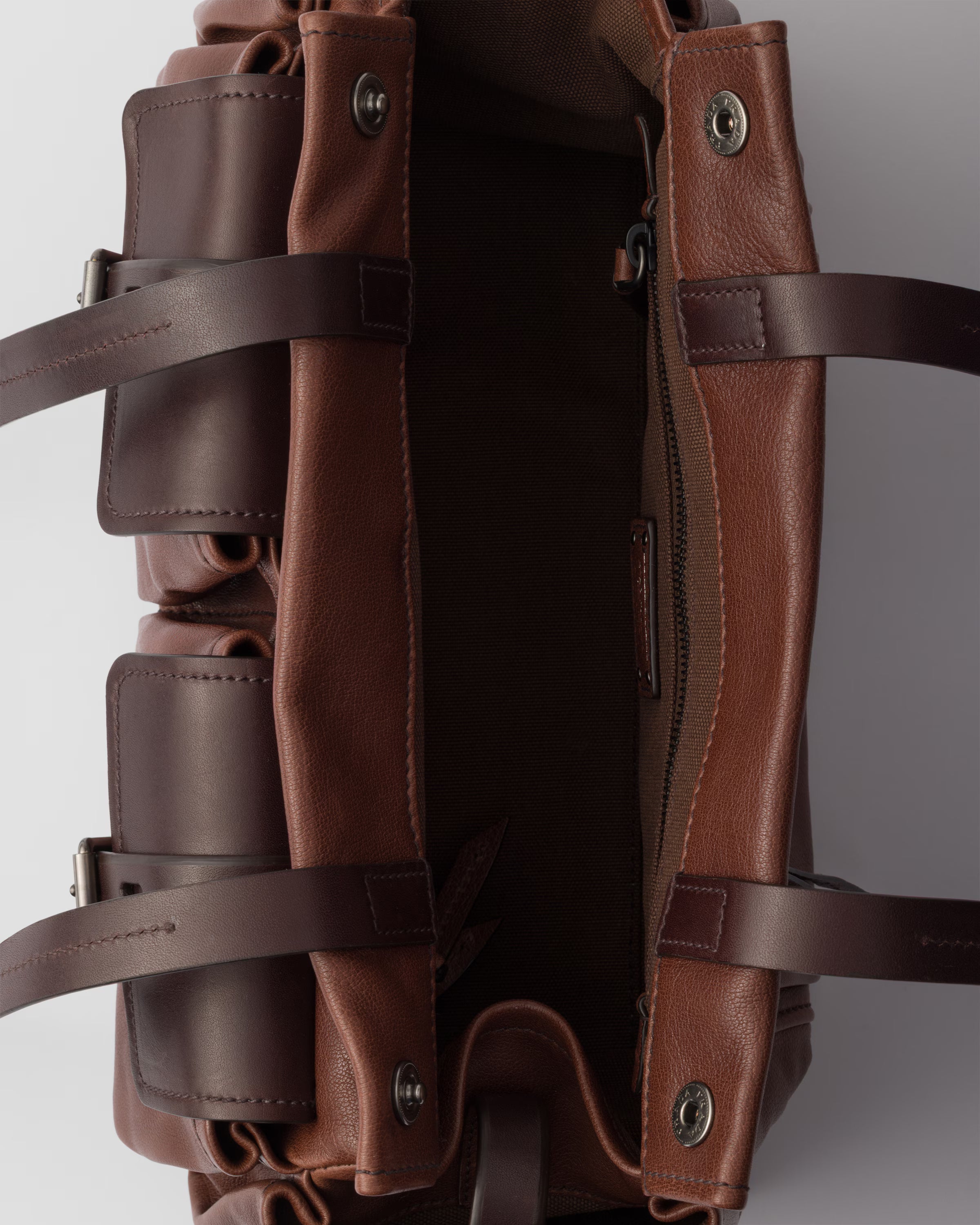 Prada Route medium leather tote bag