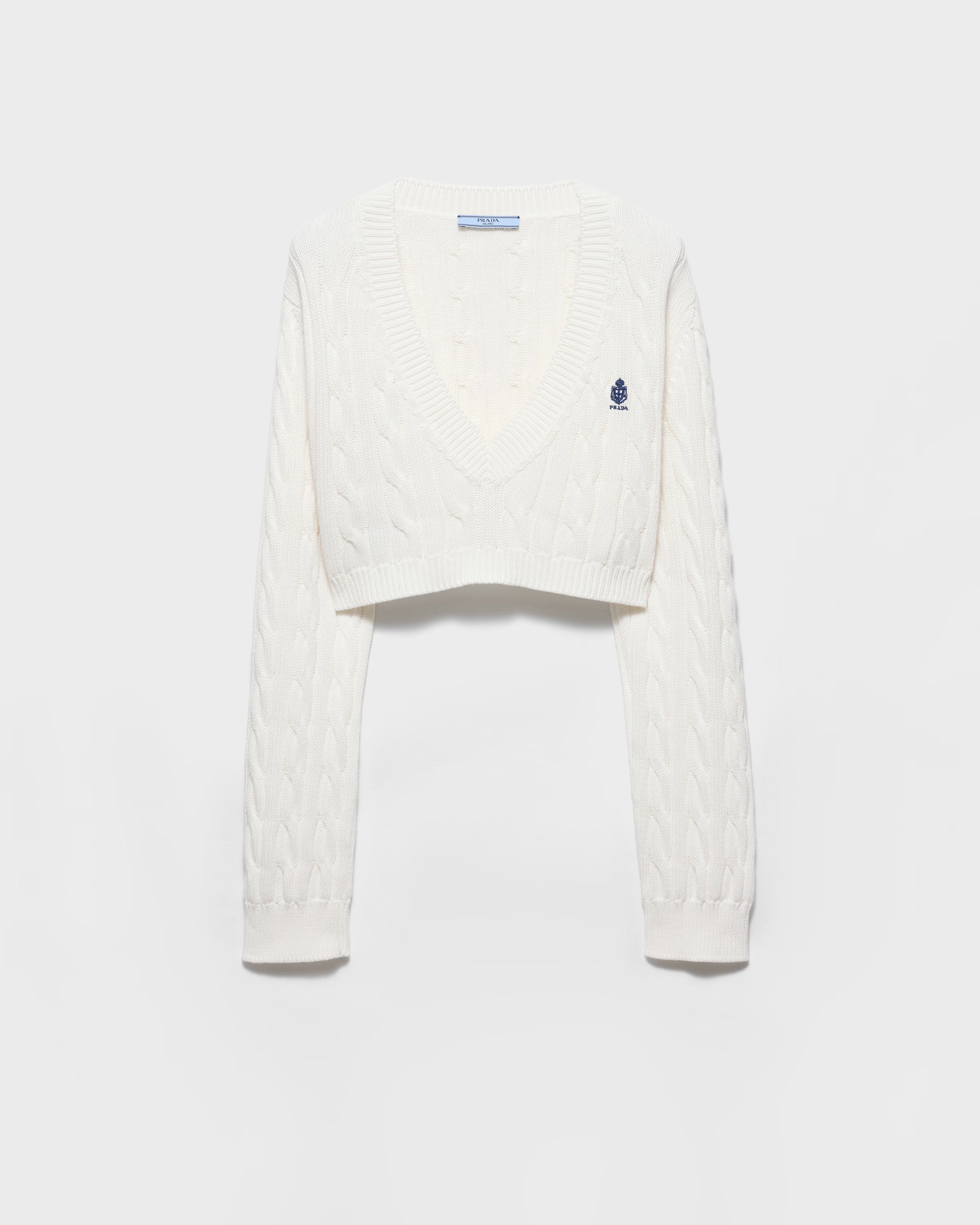 V-neck cotton sweater