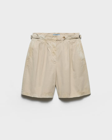 Garment-dyed old gabardine shorts