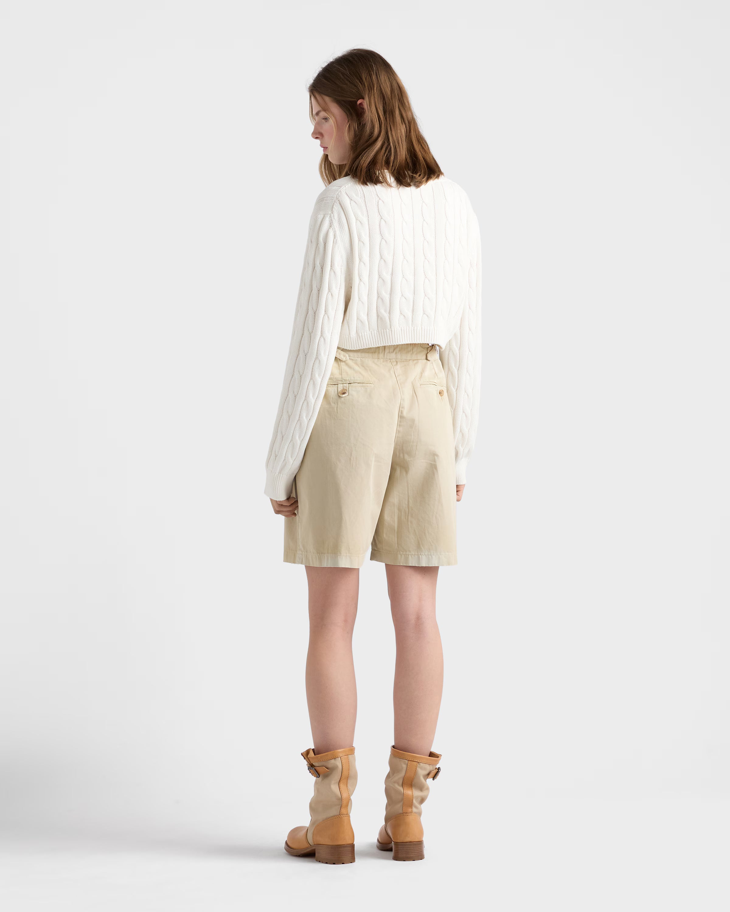 V-neck cotton sweater