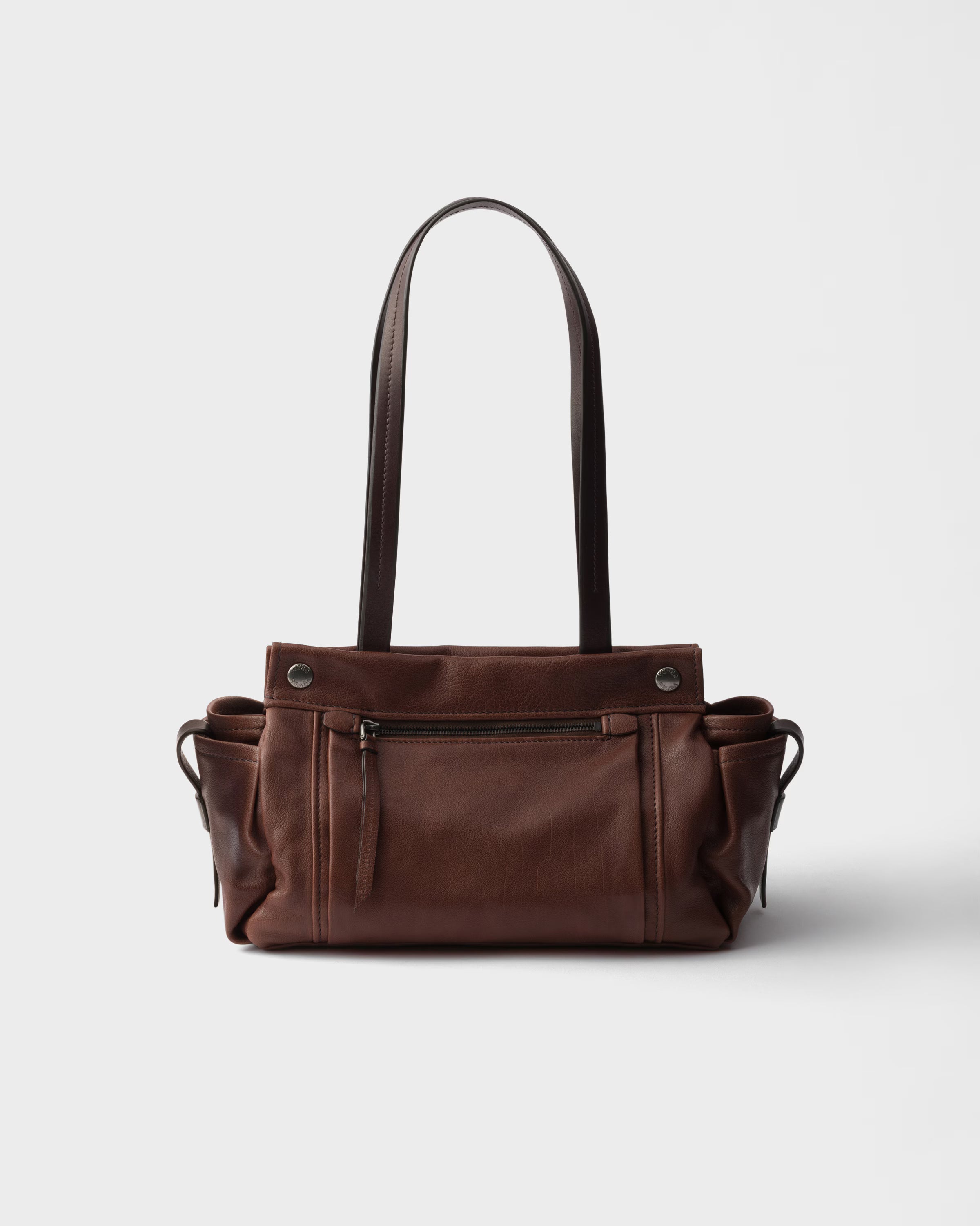 Prada Route medium leather tote bag