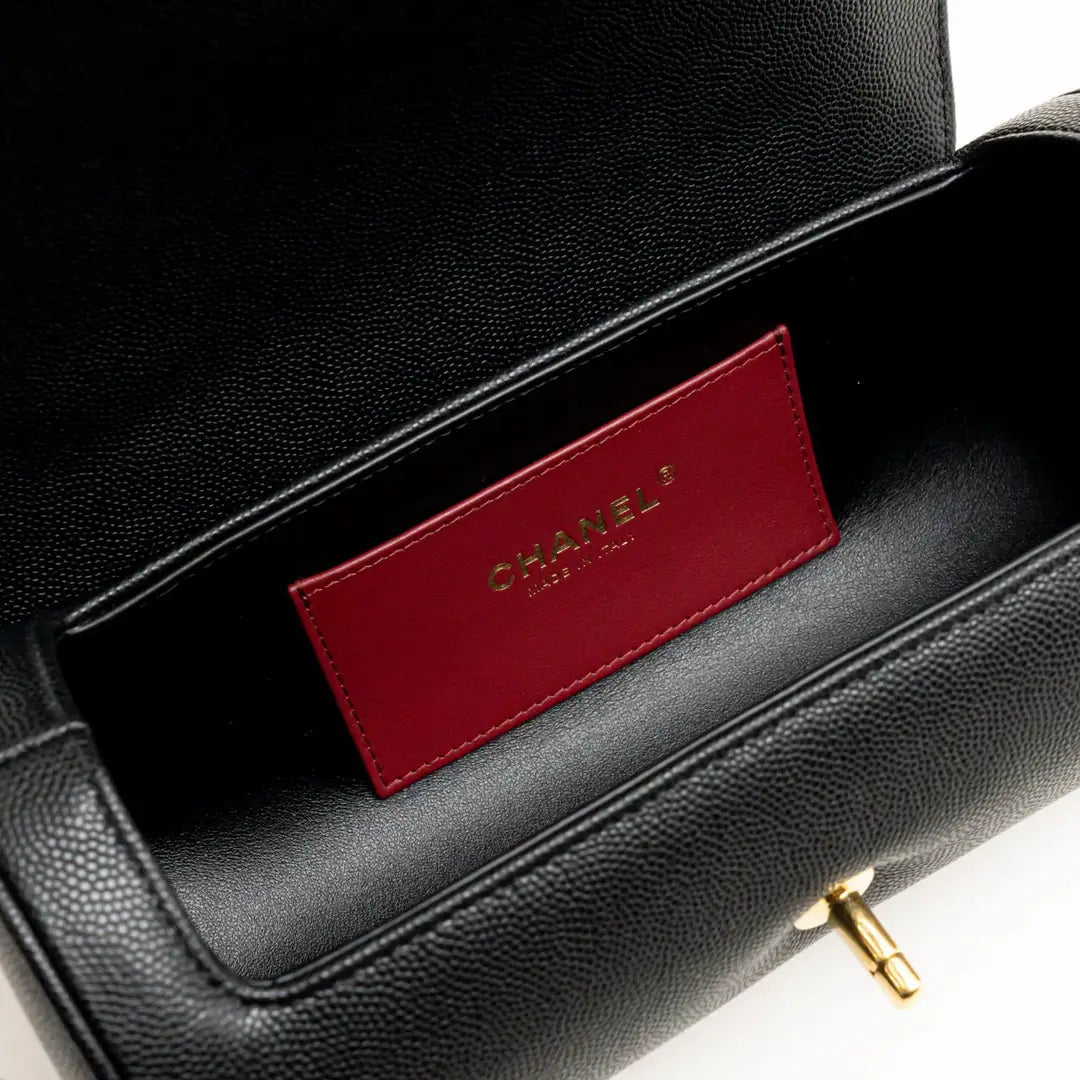 Chanel 26 Jennie Mini Bowling Bag Caviar Leather Black LGHW