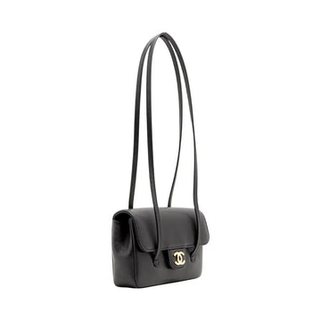 Chanel Mini Preppy Flap Bag Grained Shiny Calfskin Black GHW