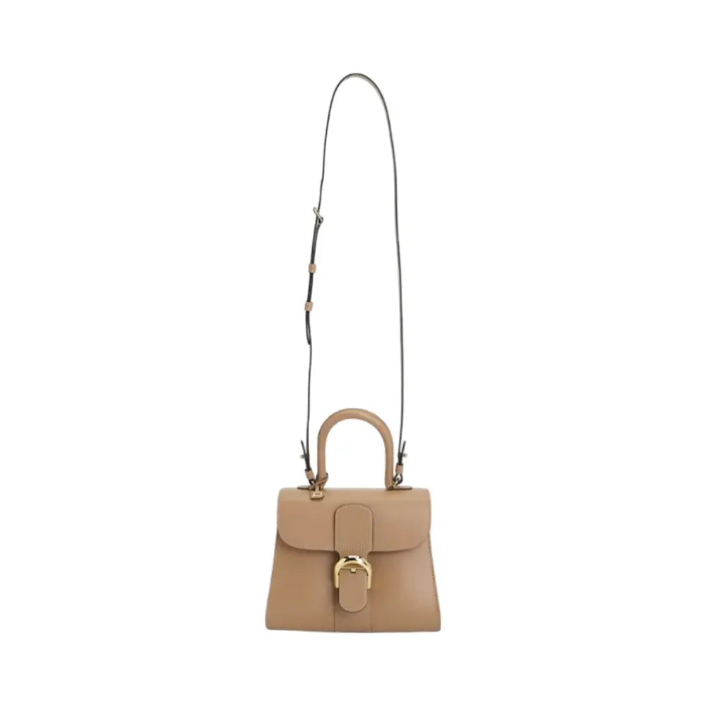 Delvaux Brilliant PM Box Bag Calfskin Tender Beige GHW