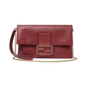 Fendi Mamma Baguette Pouch Nappa Leather Red