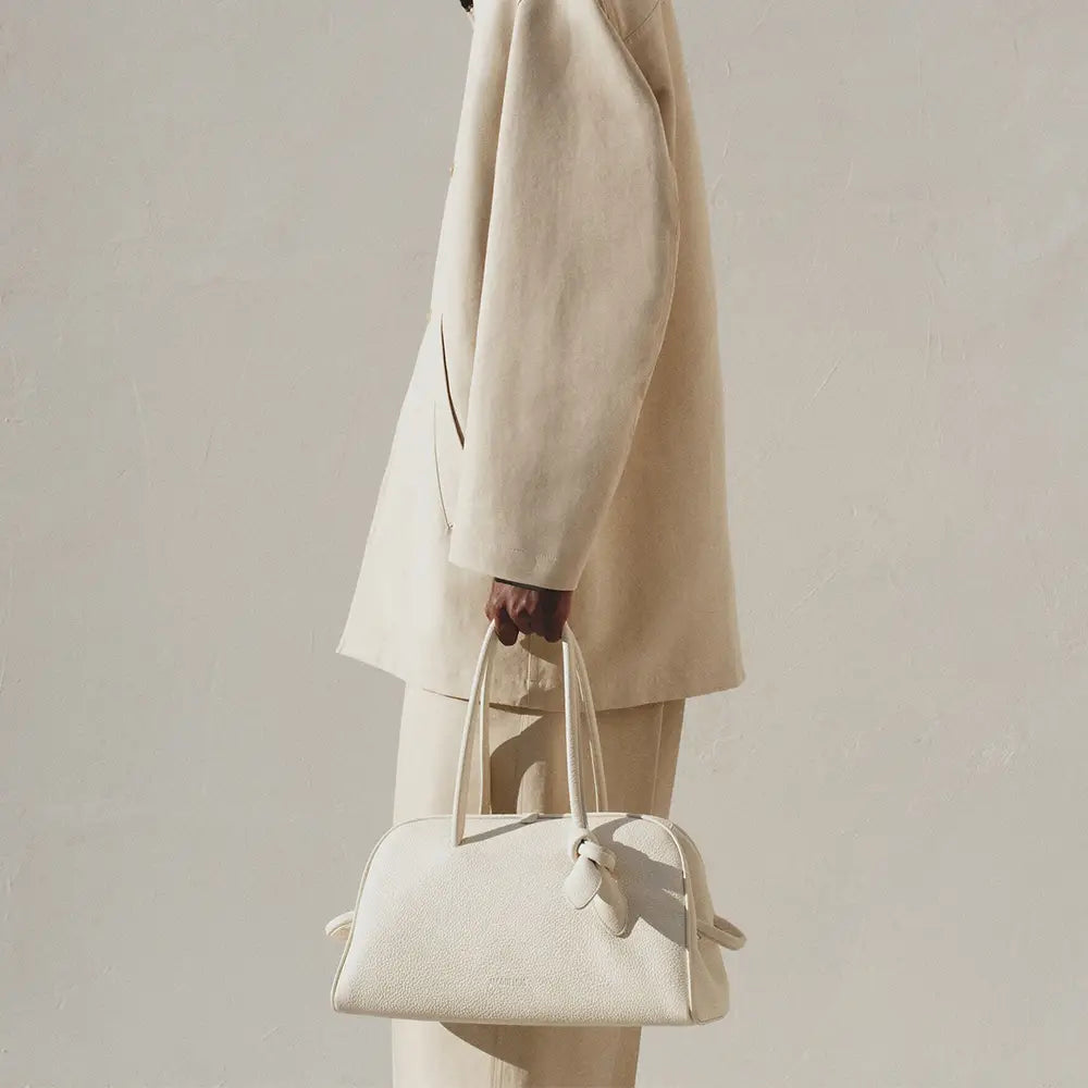 Jacquemus The Turismo Soft Bowling Bag Light Ivory