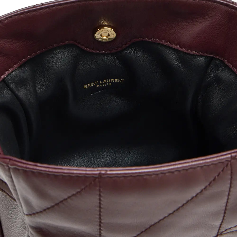 Saint Laurent Jamie Mini Shoulder Pouch Lambskin Rouge Cabernet
