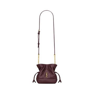 Saint Laurent Jamie Mini Shoulder Pouch Lambskin Rouge Cabernet