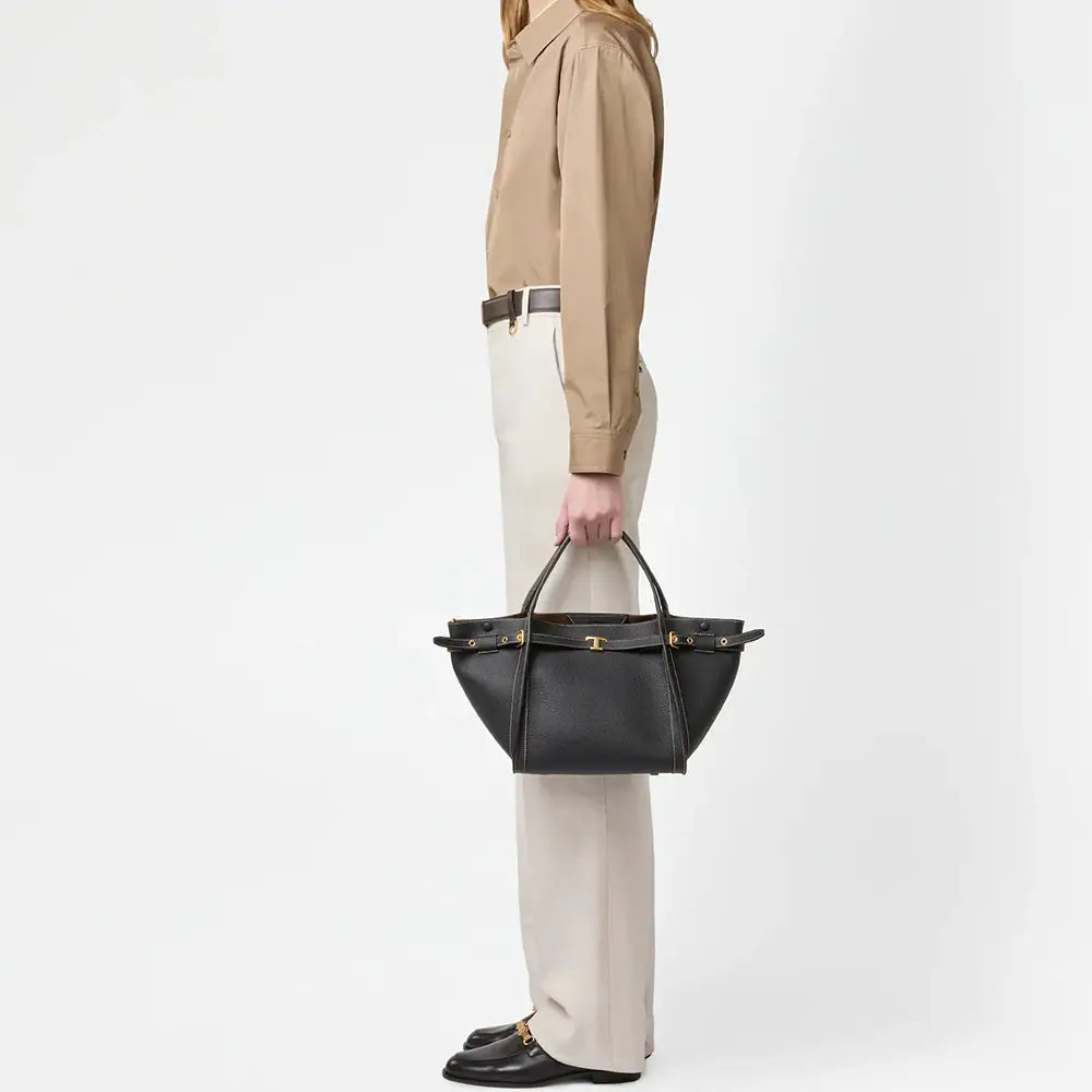 Tod's Shopping Bag in Leather Small Black