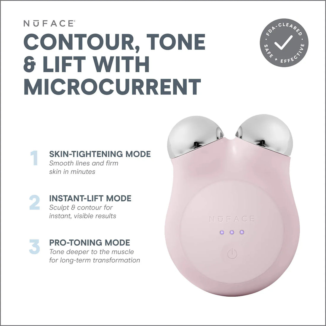 NuFACE Mini Petite Facial Toning Device(includes: Mini Device/ Aqua Gel 1.69 Oz/power Adapter/user Manual/quick Start Guide)
