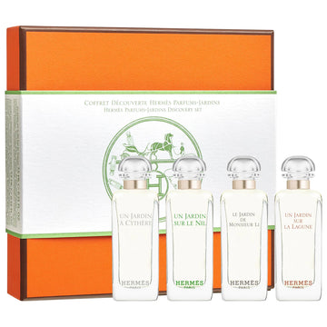 Hermes Mini Perfume EDT Set 7.5ml*4(Un Jardin Sur La Lagune 7.5ml+Un Jardin Sur Le Nil + Le Jardin De Monsieur Li +Un Jardin A Cythere )